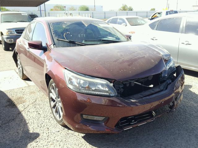 1HGCR2F5XEA035195 - 2014 HONDA ACCORD SPO BURGUNDY photo 1