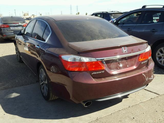 1HGCR2F5XEA035195 - 2014 HONDA ACCORD SPO BURGUNDY photo 3