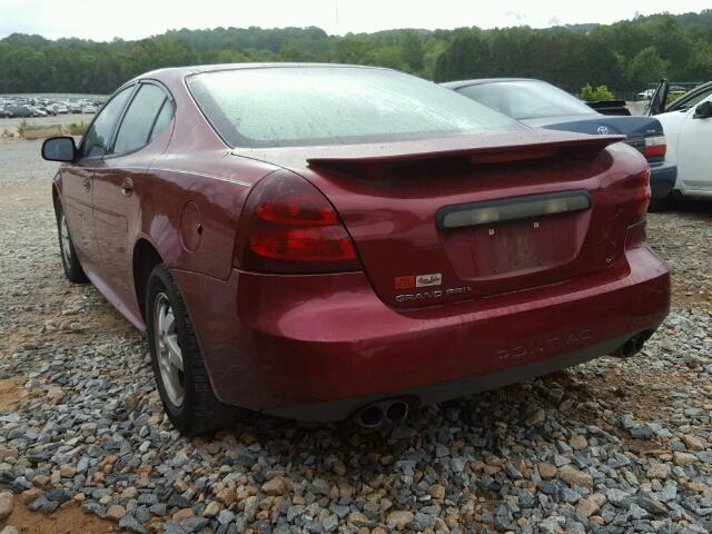 2G2WP522X41196576 - 2004 PONTIAC GRAND PRIX BURGUNDY photo 3