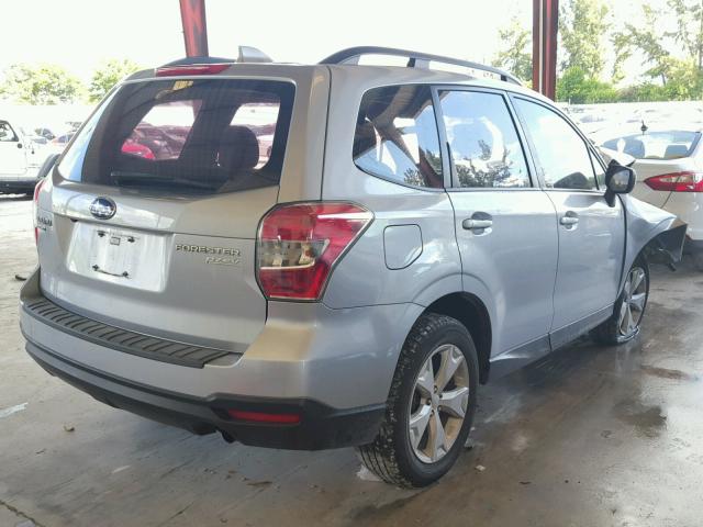 JF2SJABCXGH489524 - 2016 SUBARU FORESTER 2 SILVER photo 4