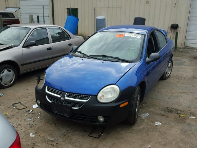 1B3ES56C45D107441 - 2005 DODGE NEON BLUE photo 2