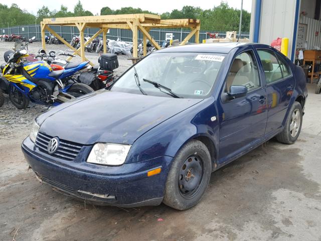 3VWSD69M41M220601 - 2001 VOLKSWAGEN JETTA GLS BLUE photo 2