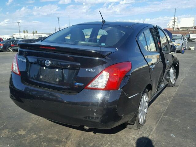 3N1CN7AP4DL864466 - 2013 NISSAN VERSA S BLACK photo 4