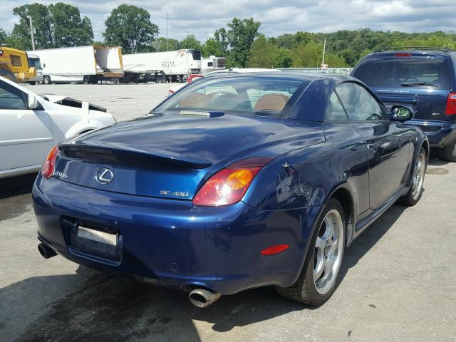 JTHFN48Y030039915 - 2003 LEXUS SC 430 BLUE photo 4