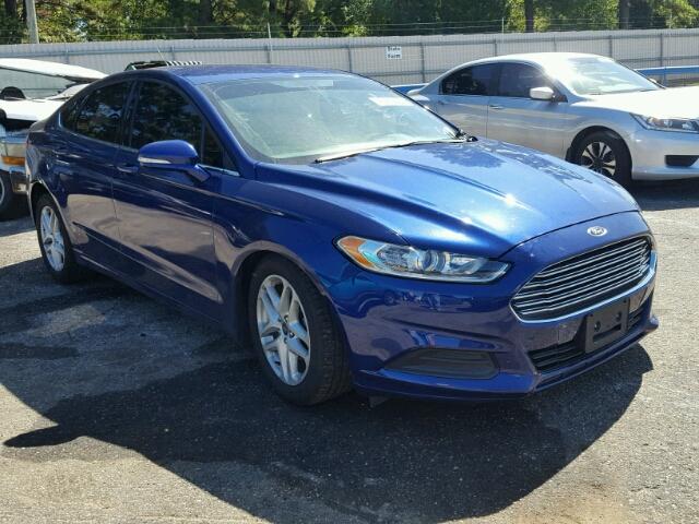 1FA6P0H75F5116996 - 2015 FORD FUSION SE BLUE photo 1