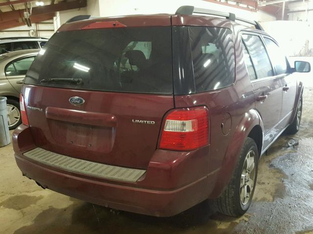 1FMZK03116GA57907 - 2006 FORD FREESTYLE MAROON photo 4