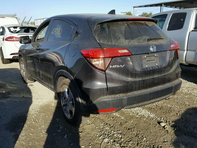 3CZRU5H52GM730020 - 2016 HONDA HR-V BLACK photo 3