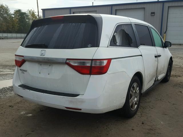 5FNRL5H20BB069700 - 2011 HONDA ODYSSEY LX WHITE photo 4