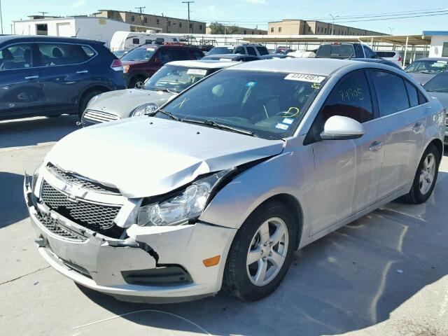 1G1PC5SB8D7118028 - 2013 CHEVROLET CRUZE LT SILVER photo 2