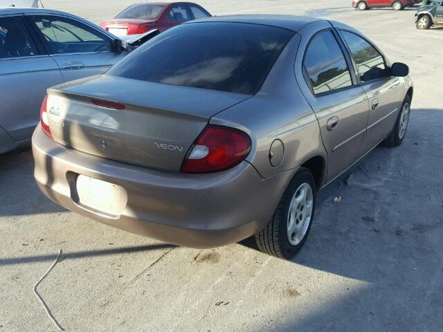 1B3ES26C62D554606 - 2002 DODGE NEON TAN photo 4