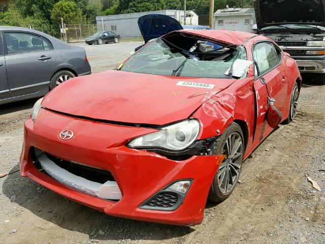 JF1ZNAA15D1721507 - 2013 TOYOTA SCION FR-S RED photo 2