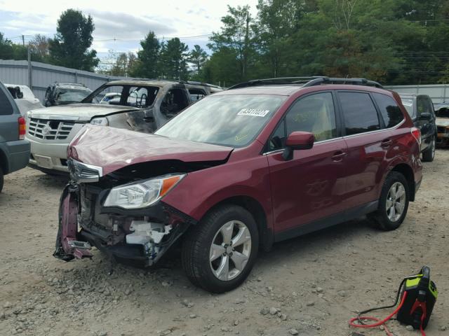 JF2SJAHCXEH477474 - 2014 SUBARU FORESTER 2 RED photo 2