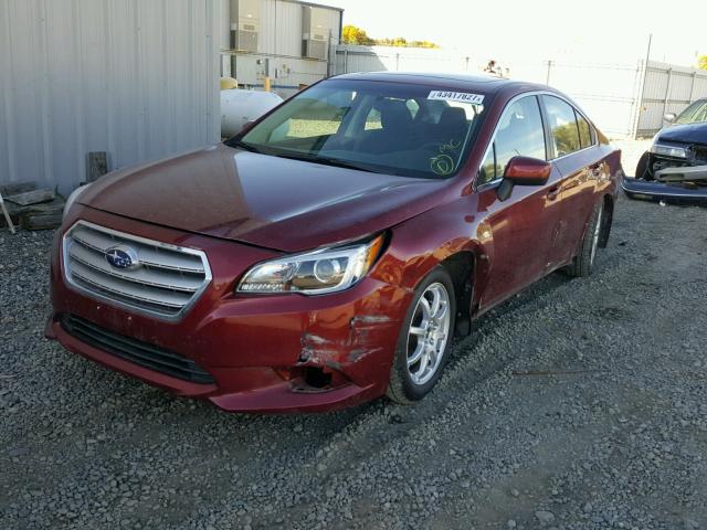 4S3BNAD64H3024066 - 2017 SUBARU LEGACY 2.5 RED photo 2