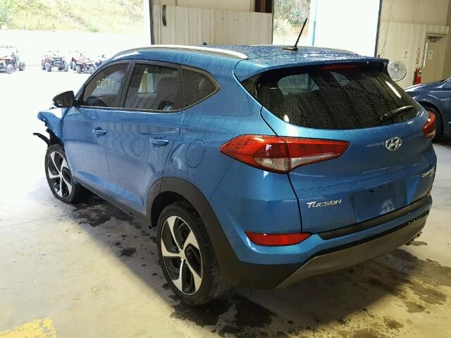 KM8J3CA29GU111948 - 2016 HYUNDAI TUCSON LIM BLUE photo 3