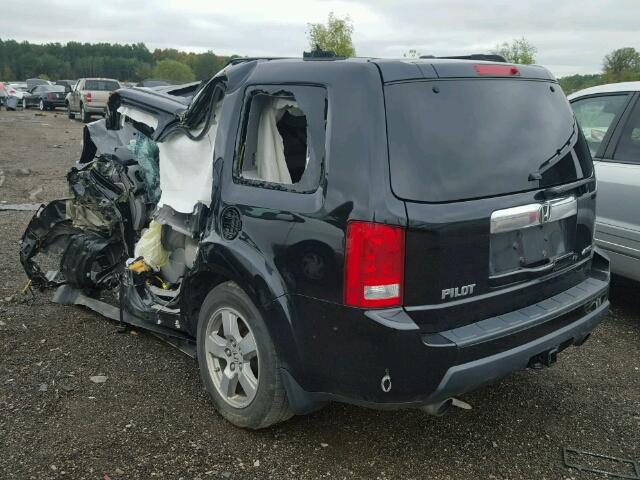 5FNYF48589B053892 - 2009 HONDA PILOT EXL BLACK photo 3