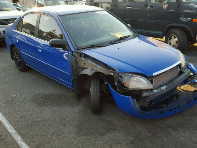 2HGES165X2H525480 - 2002 HONDA CIVIC LX BLUE photo 1