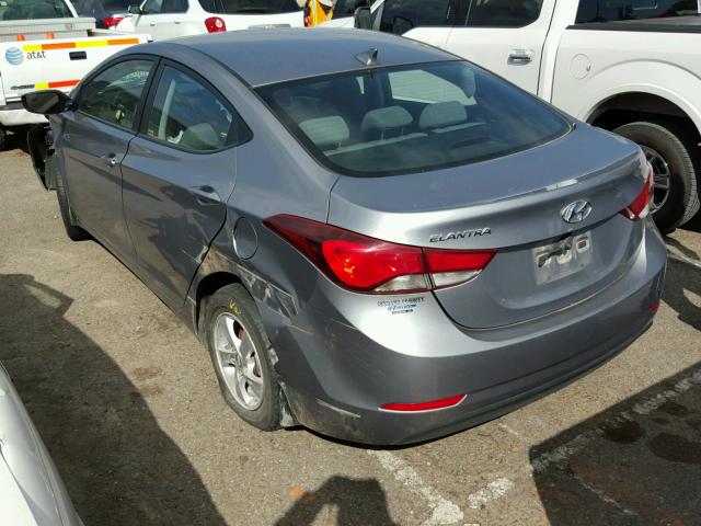 KMHDH4AE2FU250381 - 2015 HYUNDAI ELANTRA SE GRAY photo 3