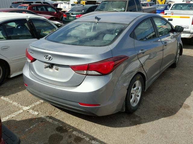 KMHDH4AE2FU250381 - 2015 HYUNDAI ELANTRA SE GRAY photo 4