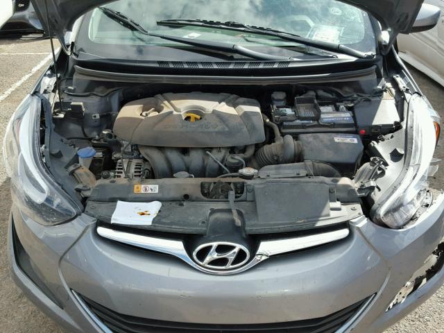 KMHDH4AE2FU250381 - 2015 HYUNDAI ELANTRA SE GRAY photo 7