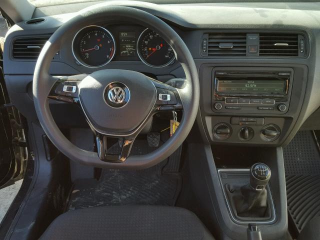 3VW1K7AJ7FM284843 - 2015 VOLKSWAGEN JETTA BASE BLACK photo 9
