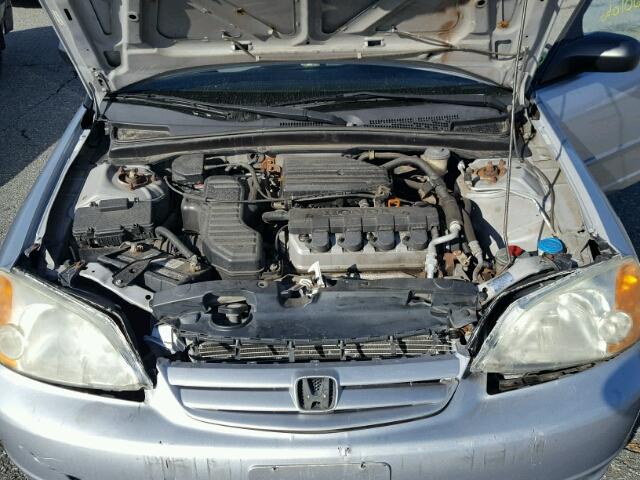 2HGES16572H604833 - 2002 HONDA CIVIC LX SILVER photo 7