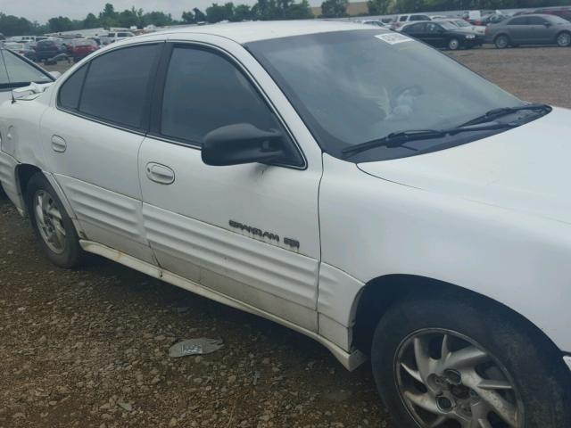 1G2NF52T11M537922 - 2001 PONTIAC GRAND AM S WHITE photo 9