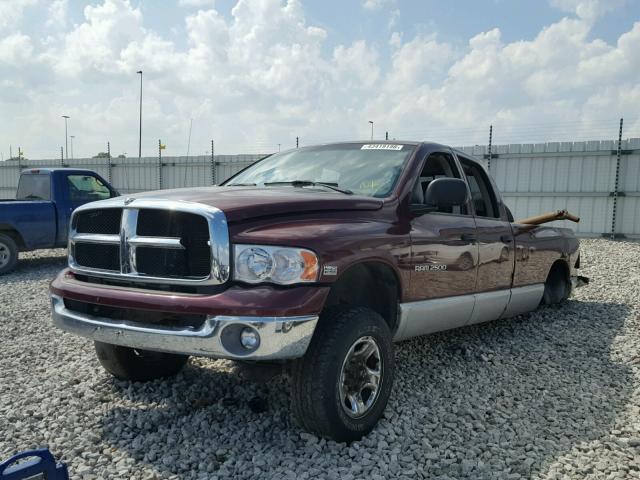 3D7KU28D23G762672 - 2003 DODGE RAM 2500 S MAROON photo 2