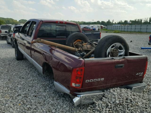 3D7KU28D23G762672 - 2003 DODGE RAM 2500 S MAROON photo 3