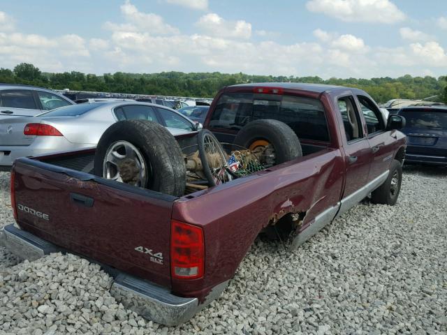 3D7KU28D23G762672 - 2003 DODGE RAM 2500 S MAROON photo 4