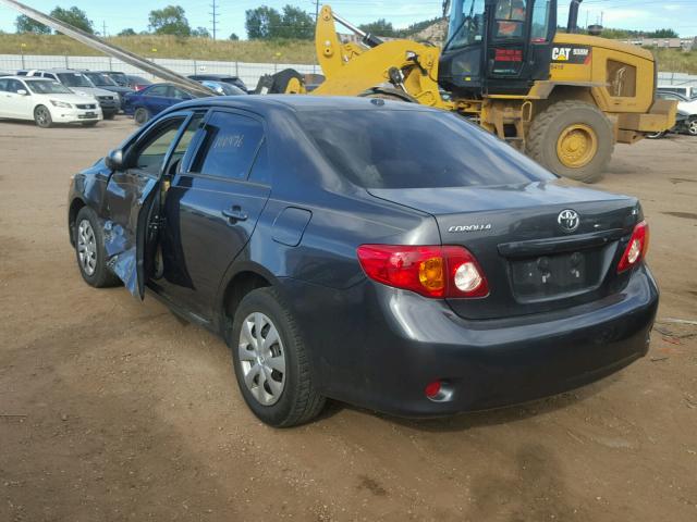 1NXBU4EE7AZ293457 - 2010 TOYOTA COROLLA BA GRAY photo 3