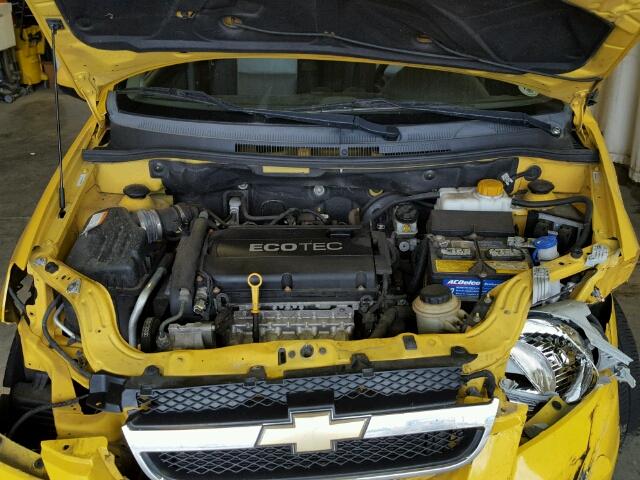 KL1TG5DE2BB124507 - 2011 CHEVROLET AVEO YELLOW photo 7