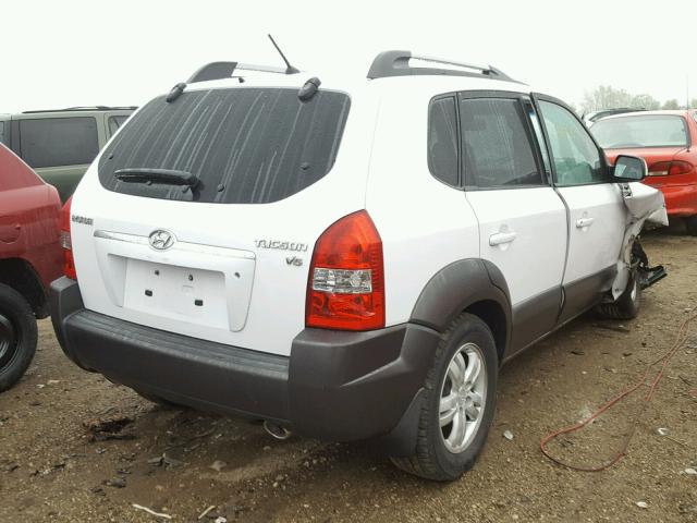 KM8JN12D87U540335 - 2007 HYUNDAI TUCSON SE WHITE photo 4