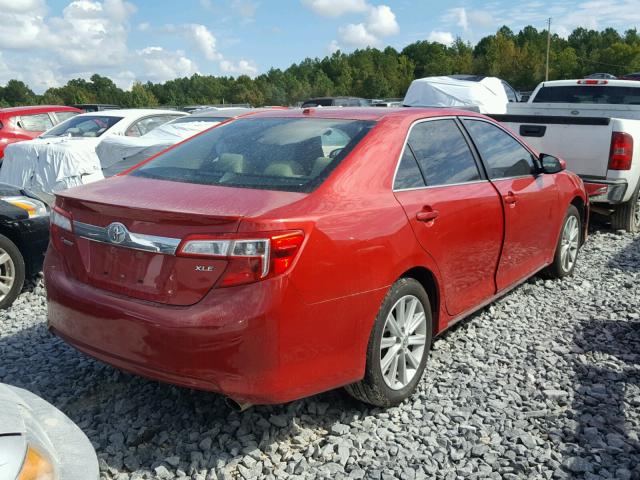 4T4BF1FK2CR211902 - 2012 TOYOTA CAMRY BASE RED photo 4
