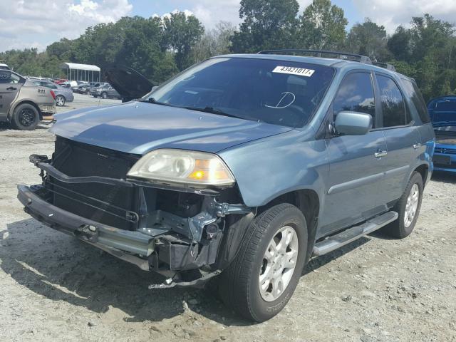 2HNYD18635H534032 - 2005 ACURA MDX BLUE photo 2