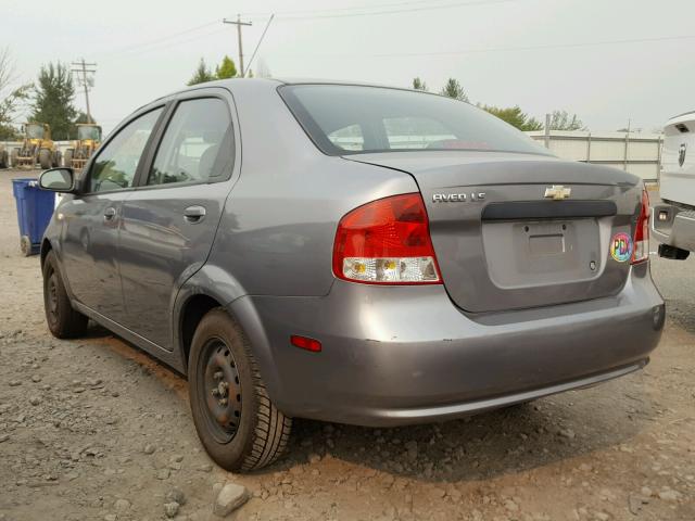 KL1TD56696B558105 - 2006 CHEVROLET AVEO BASE Gümüş foto 3
