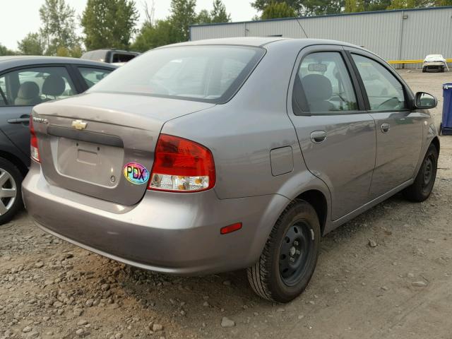 KL1TD56696B558105 - 2006 CHEVROLET AVEO BASE Gümüş foto 4