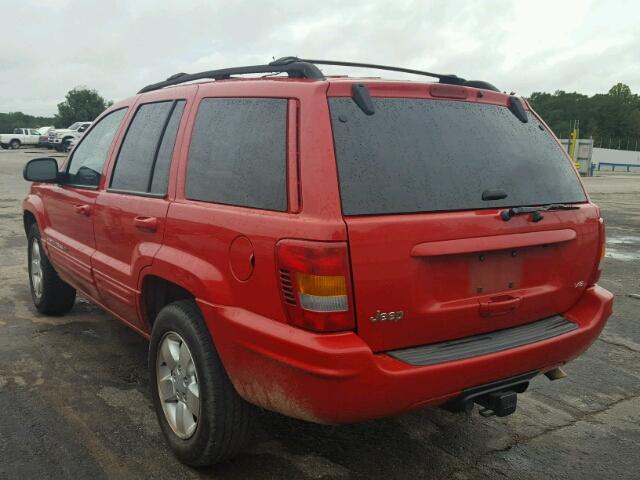 1J4GX58N41C589605 - 2001 JEEP GRAND CHER RED photo 3