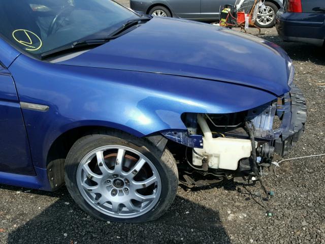 19UUA76527A016037 - 2007 ACURA TL TYPE S BLUE photo 9