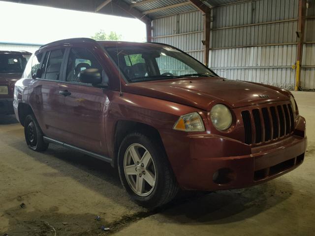 1J8FT47W17D249826 - 2007 JEEP COMPASS RED photo 1