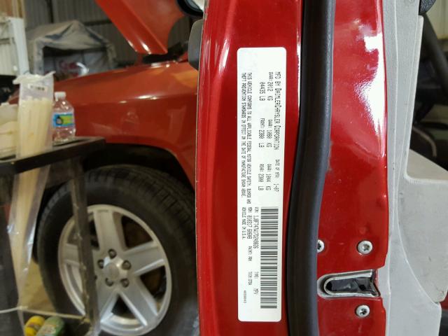 1J8FT47W17D249826 - 2007 JEEP COMPASS RED photo 10