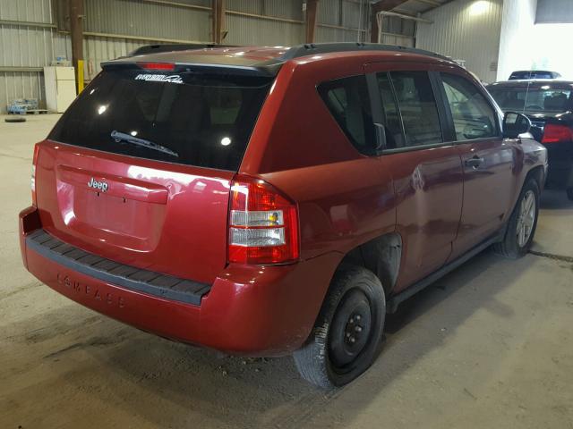 1J8FT47W17D249826 - 2007 JEEP COMPASS RED photo 4