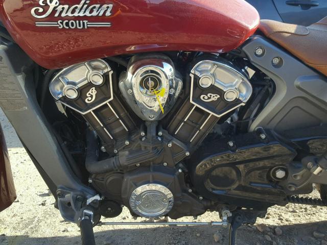 56KMSA006F3104463 - 2015 INDIAN MOTORCYCLE CO. SCOUT ABS RED photo 7