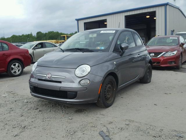 3C3CFFAR6CT287884 - 2012 FIAT 500 POP GRAY photo 2