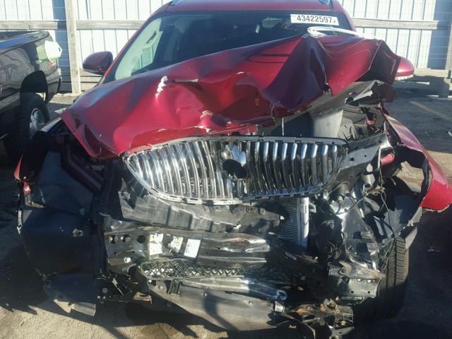 5GAKRBED2BJ206456 - 2011 BUICK ENCLAVE RED photo 7