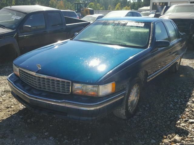 1G6KD52Y2TU201847 - 1996 CADILLAC DEVILLE GREEN photo 2