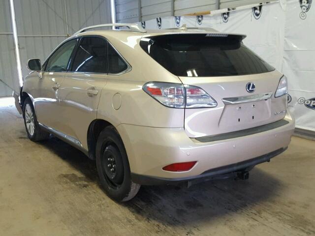 JTJBC1BA1C2428502 - 2012 LEXUS RX 450 GOLD photo 3