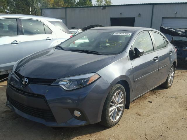 2T1BURHE7EC140352 - 2014 TOYOTA COROLLA GRAY photo 2