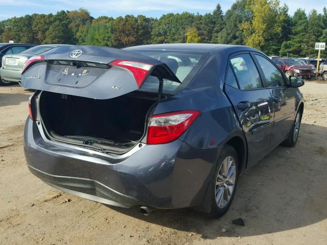 2T1BURHE7EC140352 - 2014 TOYOTA COROLLA GRAY photo 4