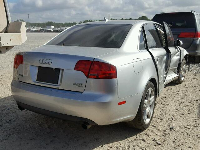 WAUDF78E67A142847 - 2007 AUDI A4 2.0T QU GRAY photo 4