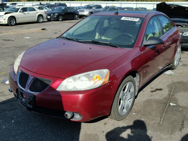 1G2ZG57B184171971 - 2008 PONTIAC G6 RED photo 2